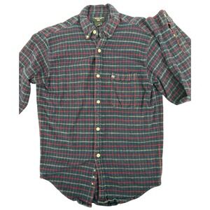 Ralph Lauren Jeans Co Mens Plaid Flannel Button Down Shirt Size Medium